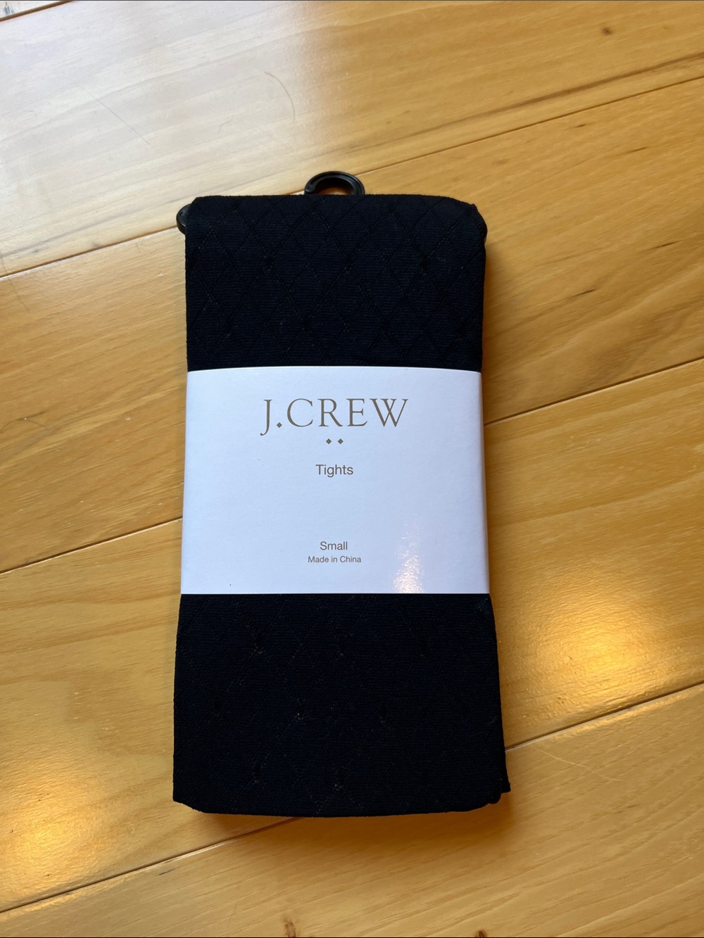 J. Crew Black Diamond-Pattern Tights Size Small